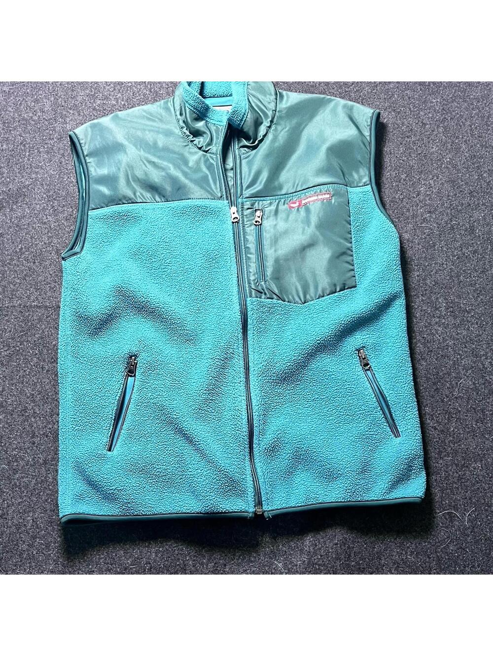 Southern Marsh Vest MENS Medium Green Full Zip Fleece FieldTec Sleeveless